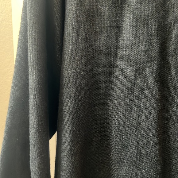 VTG 90s Joon Collection black  linen blend jacket size Large lagen look casual - Picture 6 of 13